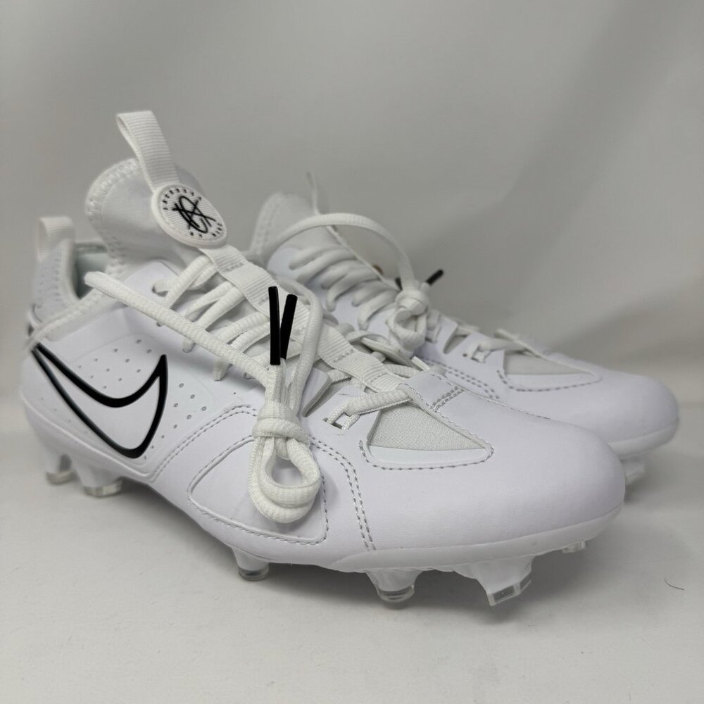 Size 8.5 9 10 10.5 11 Nike Huarache 9 Varsity LAX Cleats Black White FD0090-101